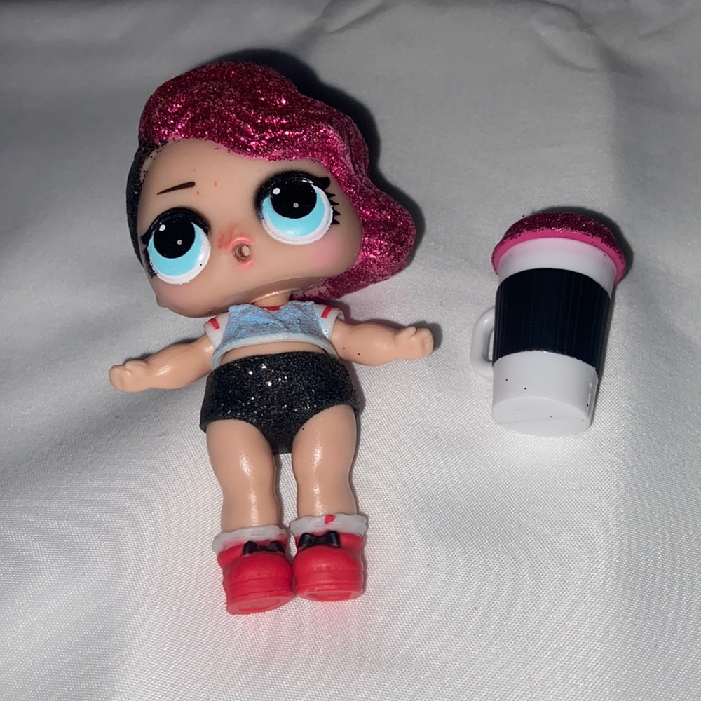 LOL Surprise Doll Pink Black Glitter Sippy Cup